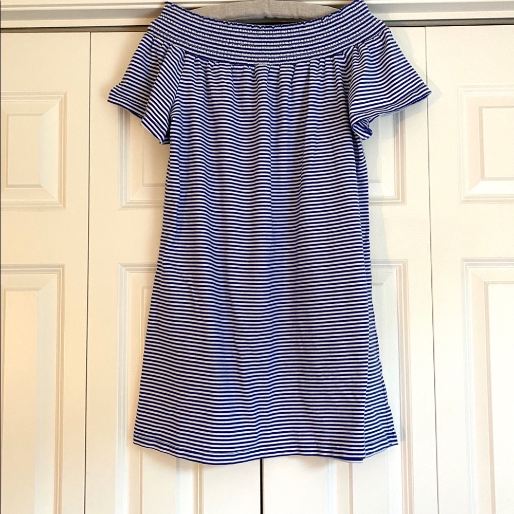 Vineyard Vines Striped Off the Shoulder Dress